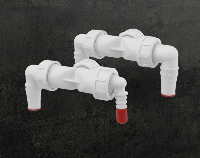 Double connectors for two appliances – space-saving version with G1