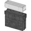 AVZ101R-R123R - Outdoor slotted drain box with symmetrical access cover 100 mm, galvanized steel