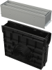 AVZ101R-R123R - Outdoor slotted drain box with symmetrical access cover 100 mm, galvanized steel