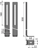 M90 - Legs for pre-wall installation systems 